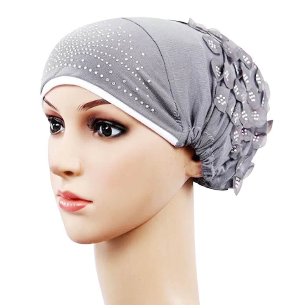 5 Прямая поставка, новинка, горячая мода, Женский мусульманский эластичный тюрбан шапка после химиотерапии, шапка для выпадения волос, головной шарф, шапка хиджиба - Цвет: E