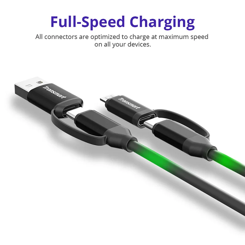 Tronsmart C4N1 4 en 1 Tipo C Cable a Micro USB y USB 2,0 adaptadores para cargador sincronización de datos para Samsung Galaxy Pixel/Pixel XL
