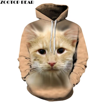 

3D Print Yellow Cat Hoodie Pullover Sweatshirts Harajuku Men Women Hoody Streetwear Jacket Autumn Winter Drop ship ZOOTOP BEAR