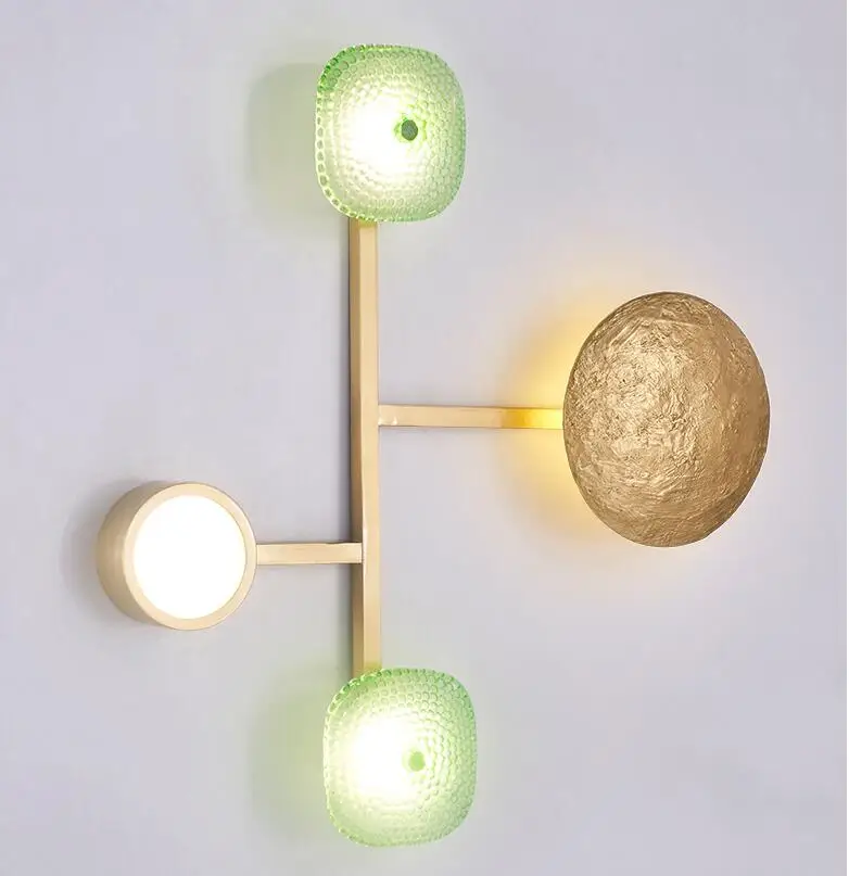 Современный настенный светильник медный декоративный светильник для гостиной дизайнерский Золотой светодиодный светильник