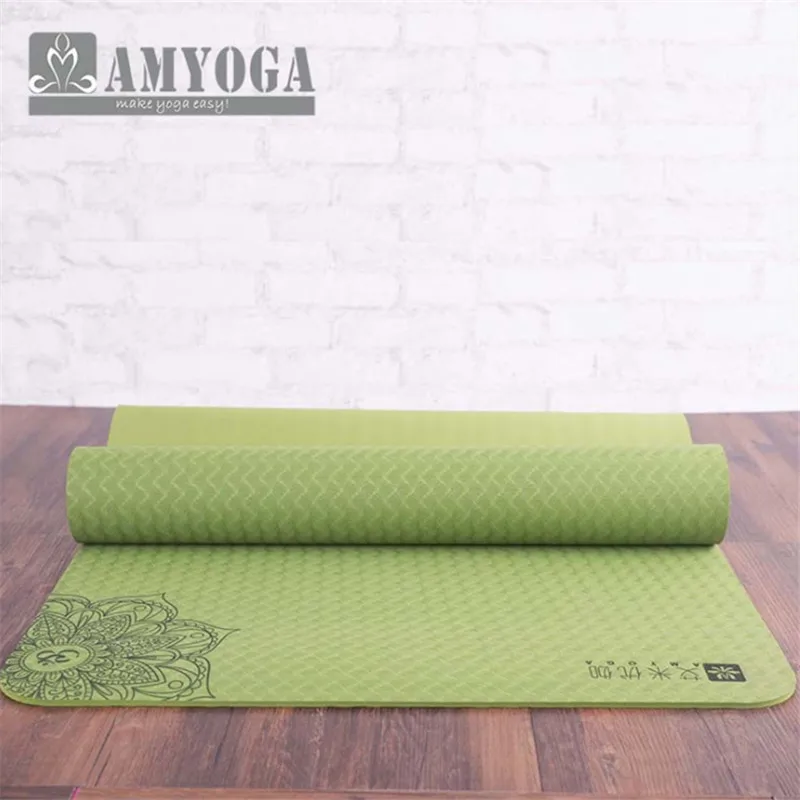 Dature TPE Yoga Mat 6mm Fitness Mat For Fitness Yoga Carpet Gym Mat With Yoga Bag gymnastics mats Balance Pad 183*61cm*6mm