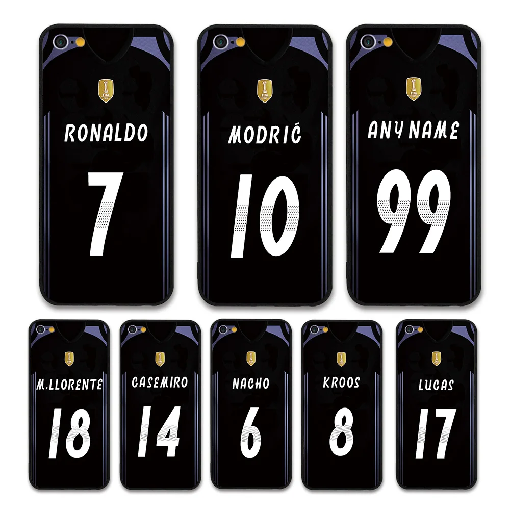 

European Football RONALDO MODRIC KROOS Jersey style Real Madrid Custom Names and Numbers case for iPhone 8 Phones cases