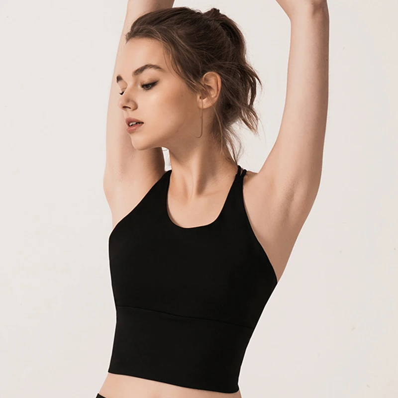 Kopen SALSPOR Mode Vrouwen Sport Yoga Bras Terug Kruis Riem Ademend Push Up Ondergoed Hoge Stretch Sportbeha voor Vrouwen Gym