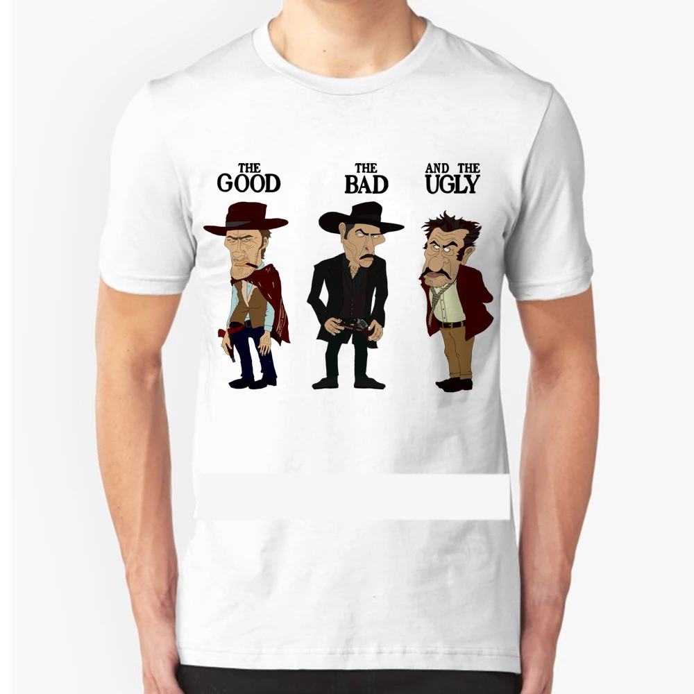 The Good The Bad and The Ugly T-Shirt Clint Eastwood T Shirt Short Sleeve Men's T-shirt Cotton Summer Men Clothing TOP TEE