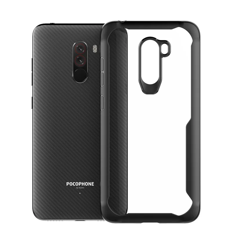 For Xiaomi Pocophone F1 Case TPU Transparent Acrylic Silicone Anti-knock Back Cover Little Poco Phone Cases |