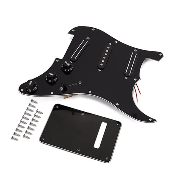 

Dual Rail Pickups Loaded Prewired Pickguards Accessories for 11 Hole Electric Guitar YA88