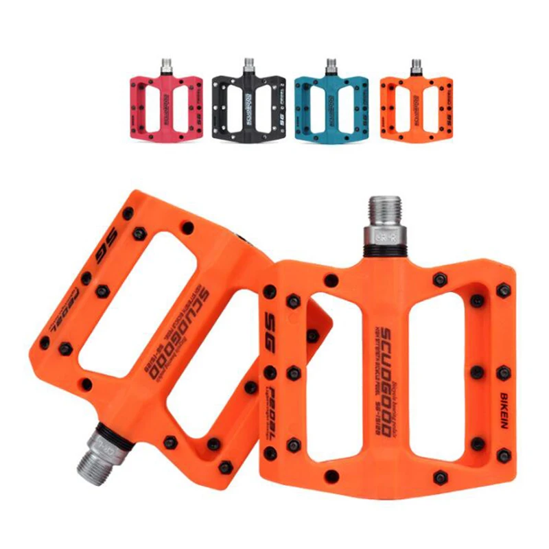 

MTB Bike Pedals Mountain Bike Pedal Nylon Fiber Bicycle Flat Pedals P114PL