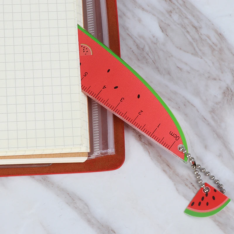 Cute Fruit Pattern School Materials Plastic Rulers Straight Measurement Tool