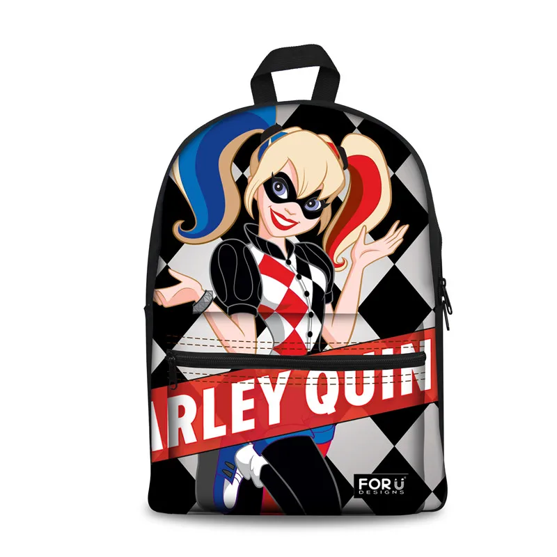 

FORUDESIGNS Suicide Squad Harley Quinn Shoulder Schoolbag For Teenagers Boy Girls Student 3D Daily Backpack mochilas hombre 2017