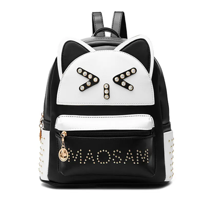 

School Bags For Teenage Girls High Bao Bao Back Pack Decorative Rivets Backpack