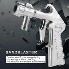 Серебряный пневматический Пескоструйный пистолет Портативный Пескоструйный стеклянный металлический Пескоструйный пистолет полировочные инструменты распылитель