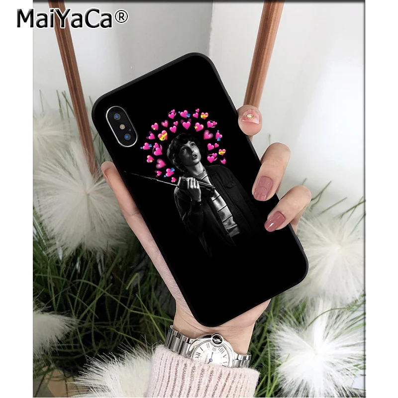 Силиконовый мягкий черный чехол для телефона MaiYaCa Stranger Things Finn Wolfhard из ТПУ iPhone 8 7 6 6S