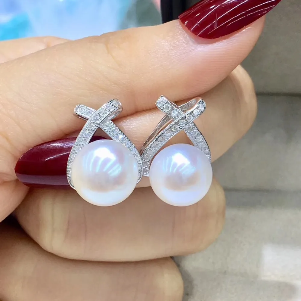 

Summer Jewelry 925 Silver Earrings Findings Component Jewelry Parts Beautiful Fittings for Pearls Coral Jade Agate Beads Stones