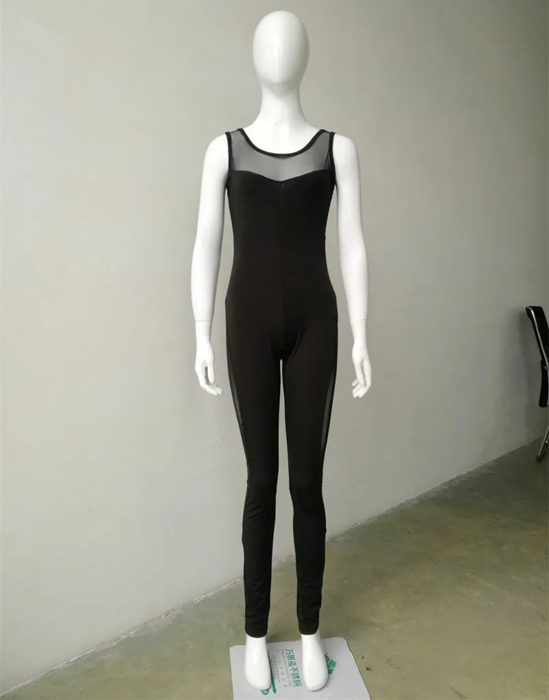 2017 сетки лоскутное спортивные костюмы пикантные Bodycon комбинезон для женщин