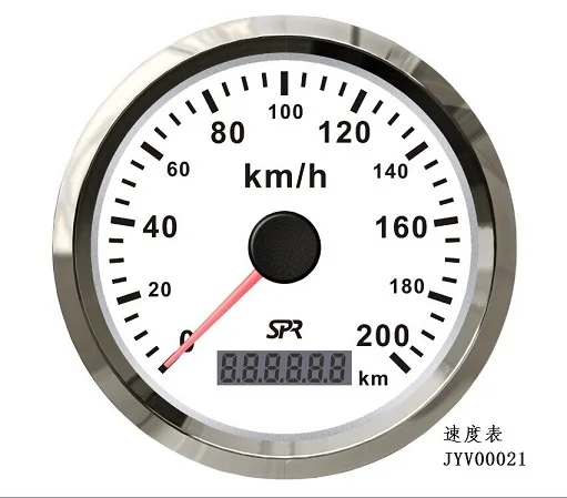 85 мм spr GPS Спидометр 0-200kmh с ответным антенны для автомобиля, грузовик, мотоцикл - Цвет: Белый