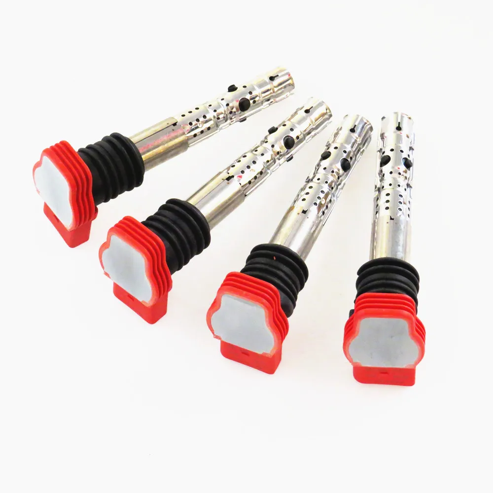 

TUKE 4Pcs New Car Fit 1.8T 1.9TDI 2.5TDI Engine High Voltage Red 4 Pin Ignition Coils For Audi A4 B7 A8 D3 A6 C5 06C 905 115 L