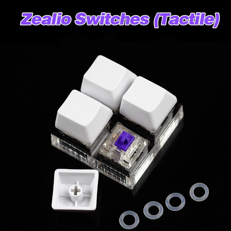 

R5 Purple Zealio Switches (Tactile) switch tester 62g 65g 67g 78g with oem dsa cherry profile keycap for mechaniacl keyboard