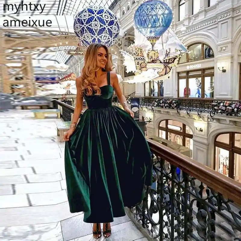 vestido festa verde escuro