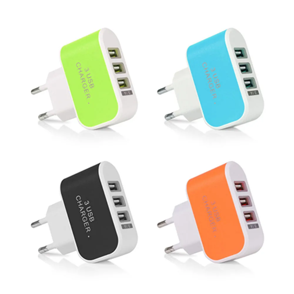 Быстрое зарядное устройство с 3 USB портами 1 А|adapter for samsung|charger adapter samsungcharger |
