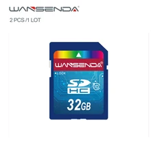 NEW Original Full size Wansenda Real capacity sd card 4G 8G 16G 32G SD Card Memory Card free retail package 2pcs/1Lot