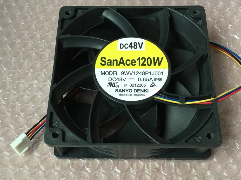Оригинальный водонепроницаемый охлаждающий вентилятор для Sanyo 9WV1248P1J001 12038 48 В 0 65a