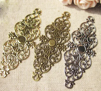

free shipping!!! 100pcs/lot 22*60mm 4color filigree wrap connector jewelry findings