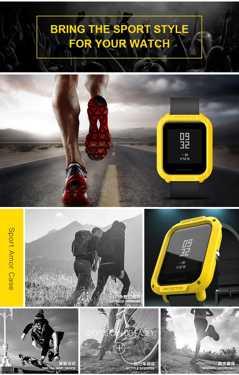 Самый дешевый красочный жесткий чехол для Xiaomi Amazfit Bip BIT PACE Lite Youth Watch чехол защитный чехол