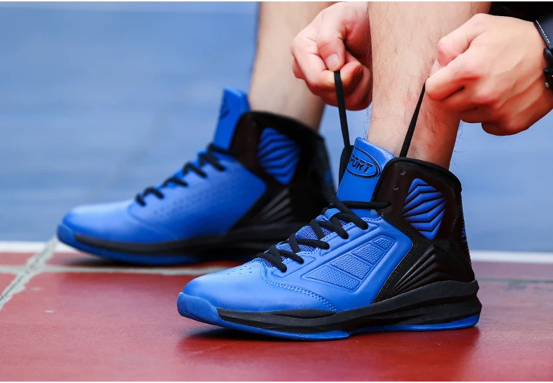 Корзины Homme 2017 Мужская баскетбольная обувь удобные женские ботильоны для пары противоскользящие спортивные кроссовки