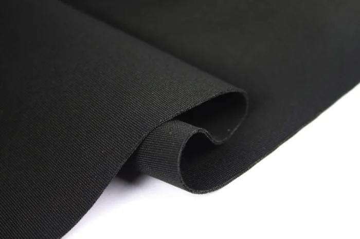 Плотная черная эластичная ткань из спандекса, трикотажная ткань, ткань джерси, юбка, костюм-платье. Продается во дворе
