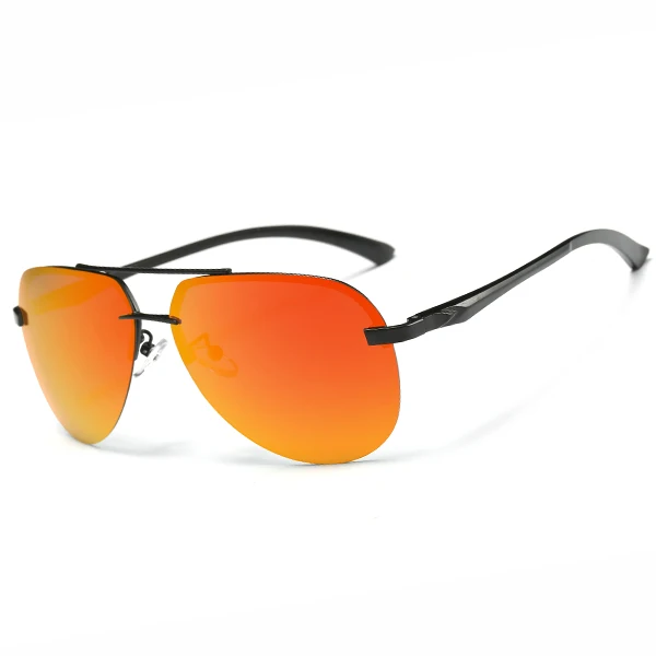 Фирменный дизайн, алюминиевые поляризованные солнцезащитные очки для вождения, для мужчин и женщин, крутые солнцезащитные очки, покрытие линз, мужские и женские Оттенки для мужчин/женщин - Цвет линз: orange