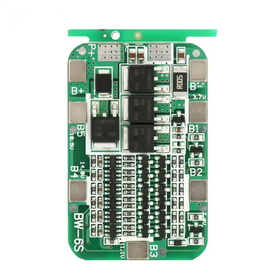 6S 15A 22V 24V литий-ионный модуль зарядного устройства литиевой батареи плата защиты для зарядки PCB BMS для 3,7 V 18650 литий-ионный аккумулятор двойные функции