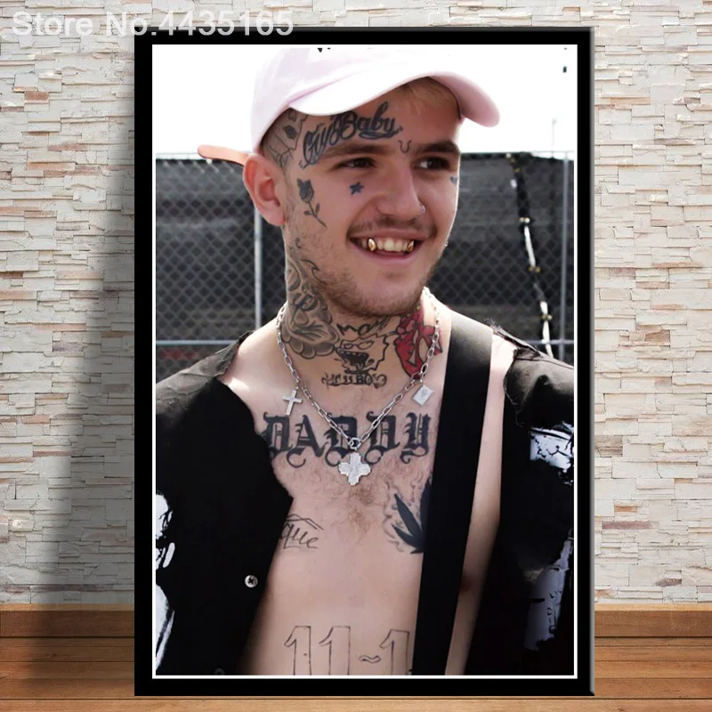 Плакат Lil Peep R.I.P Рэппер музыка ПЕВЕЦ звезда холст живопись стены искусство картина плакаты и принты декоративные для гостиной - Цвет: Сливовый