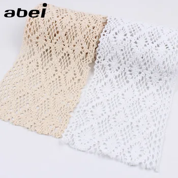 

1Yard 11cm Width White Black Beige Cotton Lace Ribbon Sewing Accessories Cotton Fabric Trims Material Curtain Home Texile Edge