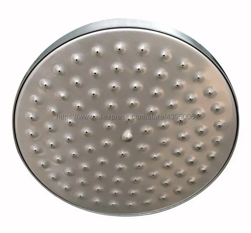 Luxury Brushed Nickel Round Shower Head Over-head Shower Sprayer Top Shower Head Bsh012
