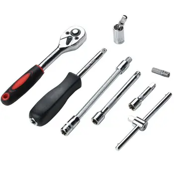 

46pcs Spanner Socket Screwdriver 1/4" Car Repair Tool Ratchet Wrench Set Tool