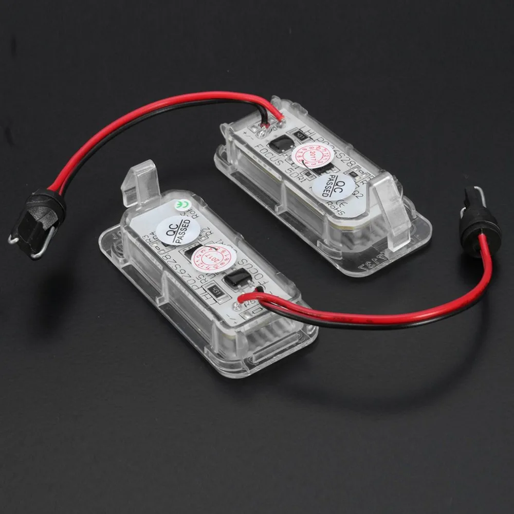 

2 Pcs LED Rear Number License Plate Light Number Plate Lamp Bright White For Ford For Fiesta For Focus For Kuga For Mondeo