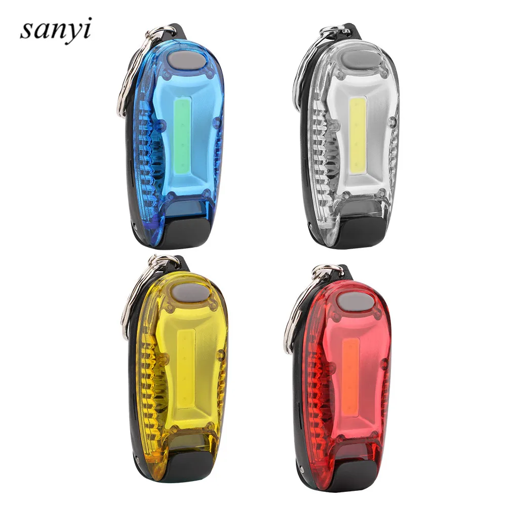 

Mini LED Keychain Flashlight 3 Mode ABS Key Chain Pocket Lantern Torch Emergency Flash Light Built in Button Batteries