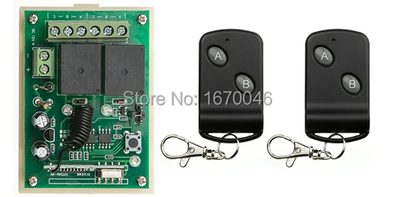 

DC12V 2CH wireless remote control switch teleswitch Receiver&Transmitter ON OFF Switch Learning code Toggle Momentary Latched