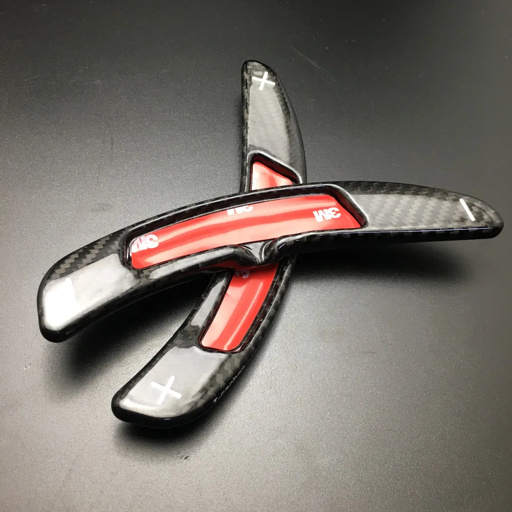 

Car Styling 100% Carbon Fiber Steering Wheel Paddle Shifter Extension Trim For Porsche Macan GTS Turbo 2014+