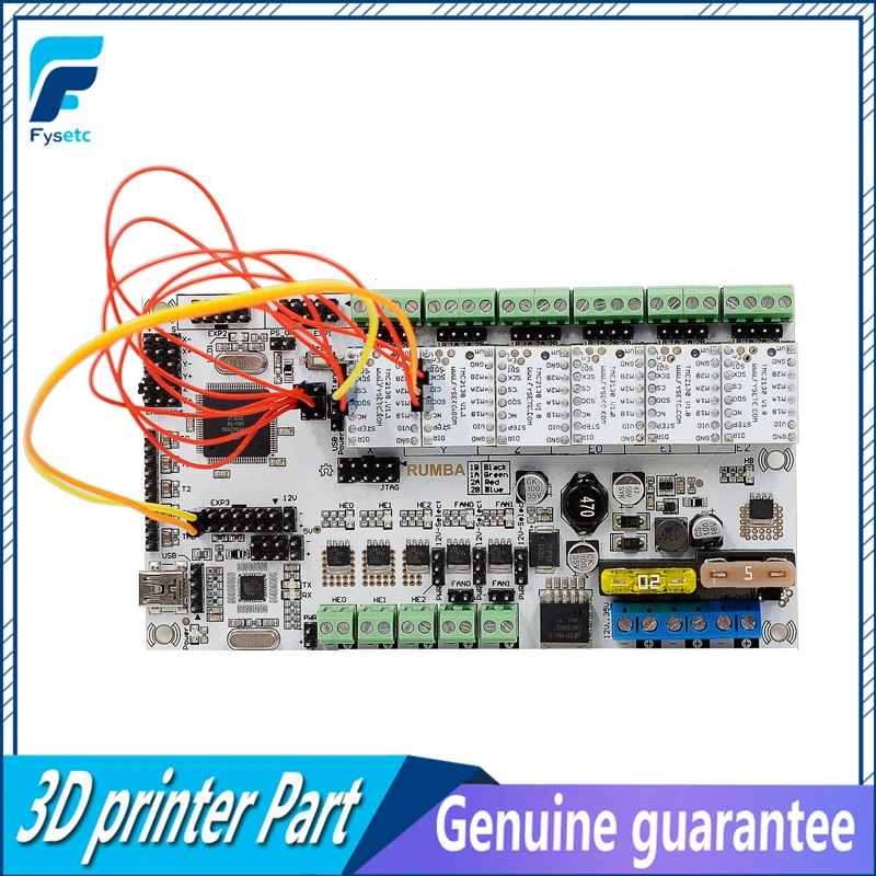 

Rumba Plus Motherboard Upgrade Rumba+ Control Board With 2pcs TMC2130 V1.1 For SPI Function + 4pcs TMC2130 V1.0 Stepper Drivers