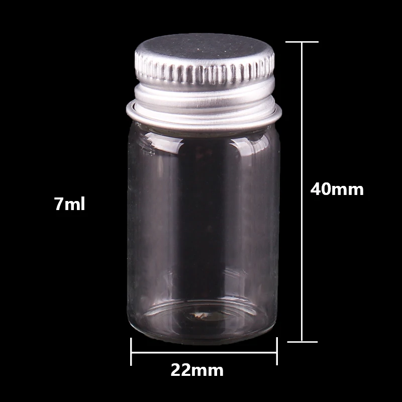 100 шт. прозрачные стеклянные парфюмы размер 22*40 мм 7 мл|spice bottles|spice bottles jarstransparent spice