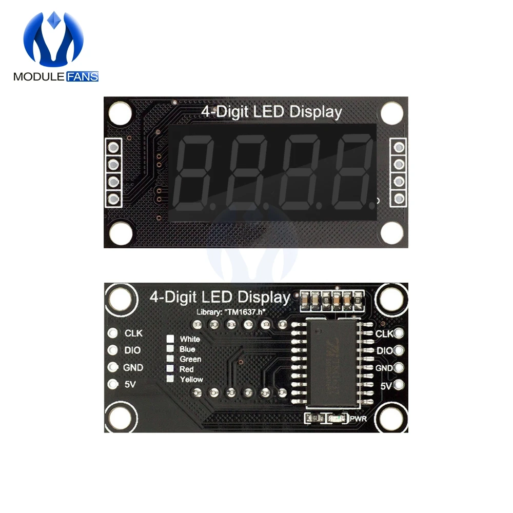 Белый 0,3" 0,36 дюймов TM1637 7 сегментов 0,36 дюймов цифровой Дисплей трубка 4-разрядный светодиодный модуль для Arduino