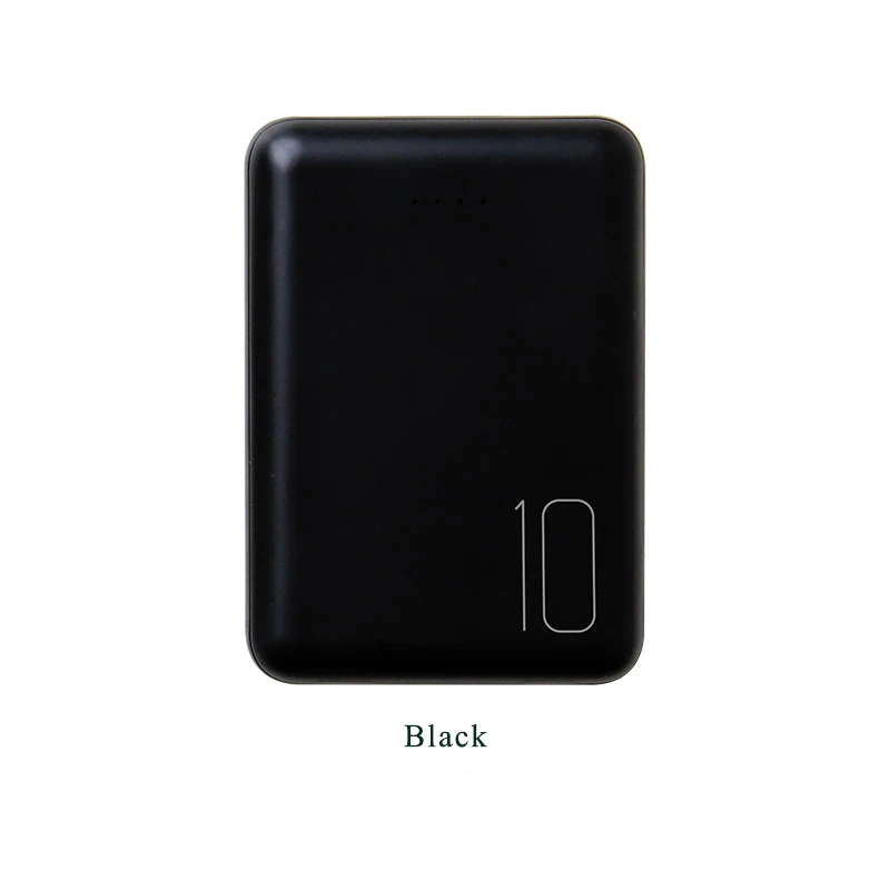 Maoxin мини внешний аккумулятор 10000 мАч милый внешний аккумулятор для IOS Android Портативный внешний аккумулятор Двойной USB портативное зарядное устройство - Цвет: Black