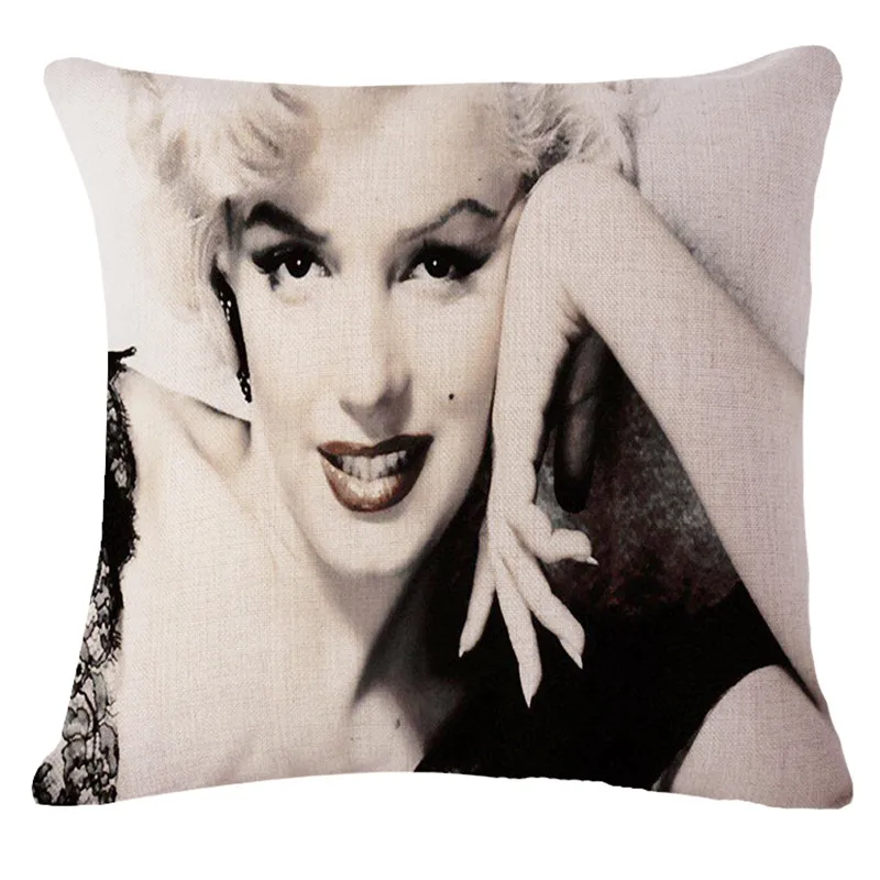 Marilyn Monroe креативное супер качество 17 &quotльняная домашняя декоративная подушка