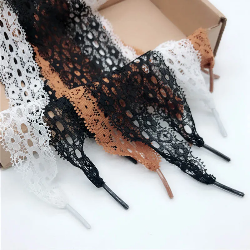 12 Pairs Special Laces Shoelaces Personality Style Canvas Shoelaces Black White Brown Eastic Beautiful Transparent Laces Leisure