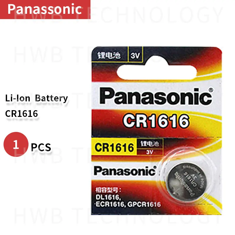 

1pcs Panasonic 100% Original CR1616 Button Cell Battery For Watch Car Remote Key cr 1616 ECR1616 GPCR1616 3v Lithium Battery