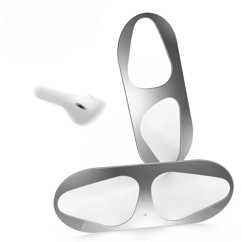 Для Apple Air Pods металлическая защита от пыли Защитная Наклейка Bluetooth наушники поколение 1 2 крышка Пылезащитная царапина наклейка
