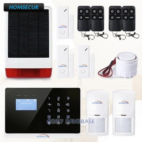 

HOMSECUR IOS/Android App GSM/PSTN Home Alarm System (English/FR Voice&Menu adjustable)