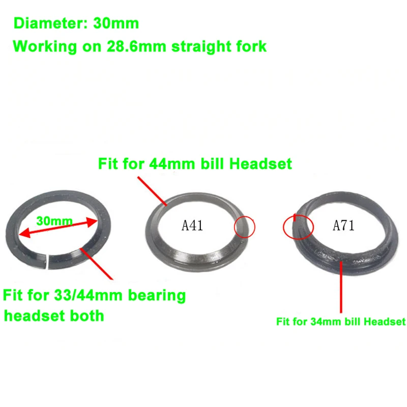34 мм 44 мм гарнитура часть горные велосипеды дорожные велосипеды Тихая OpenType вилка гарнитура стальная шайба Grummet опорное кольцо запчасти