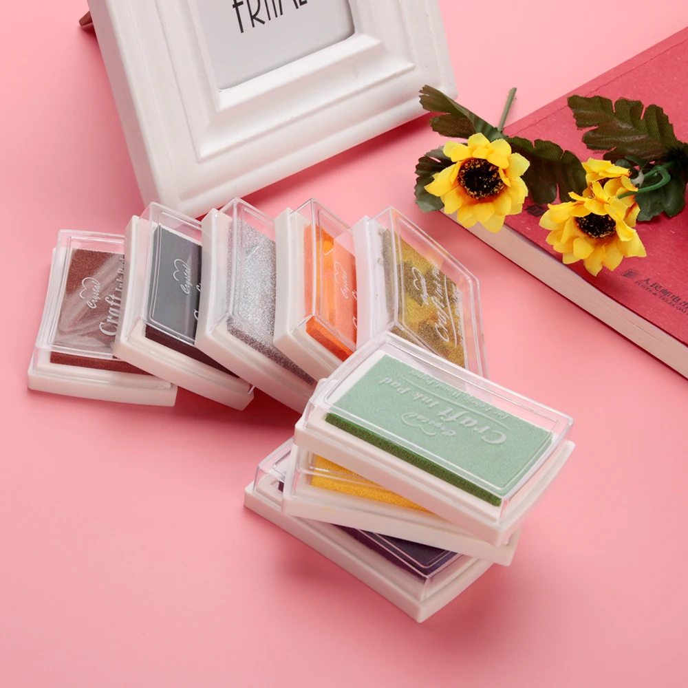 

DIY Gradient Color ink Pad Multicolour Inkpad Stamp Decoration Fingerprint Scrapbooking Wedding Party Event Christmas Decorating